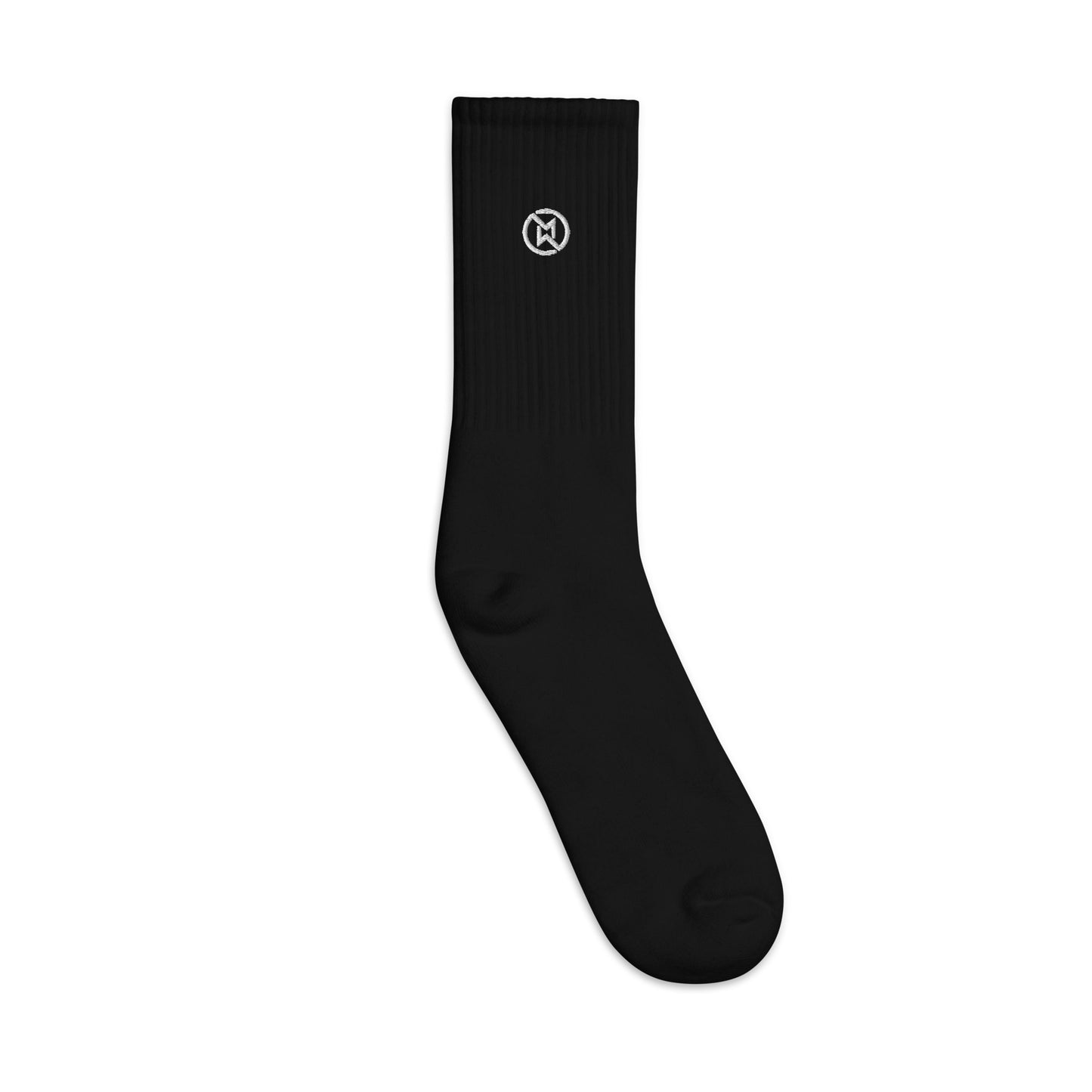 Modwella Symbol Black Embroidered socks