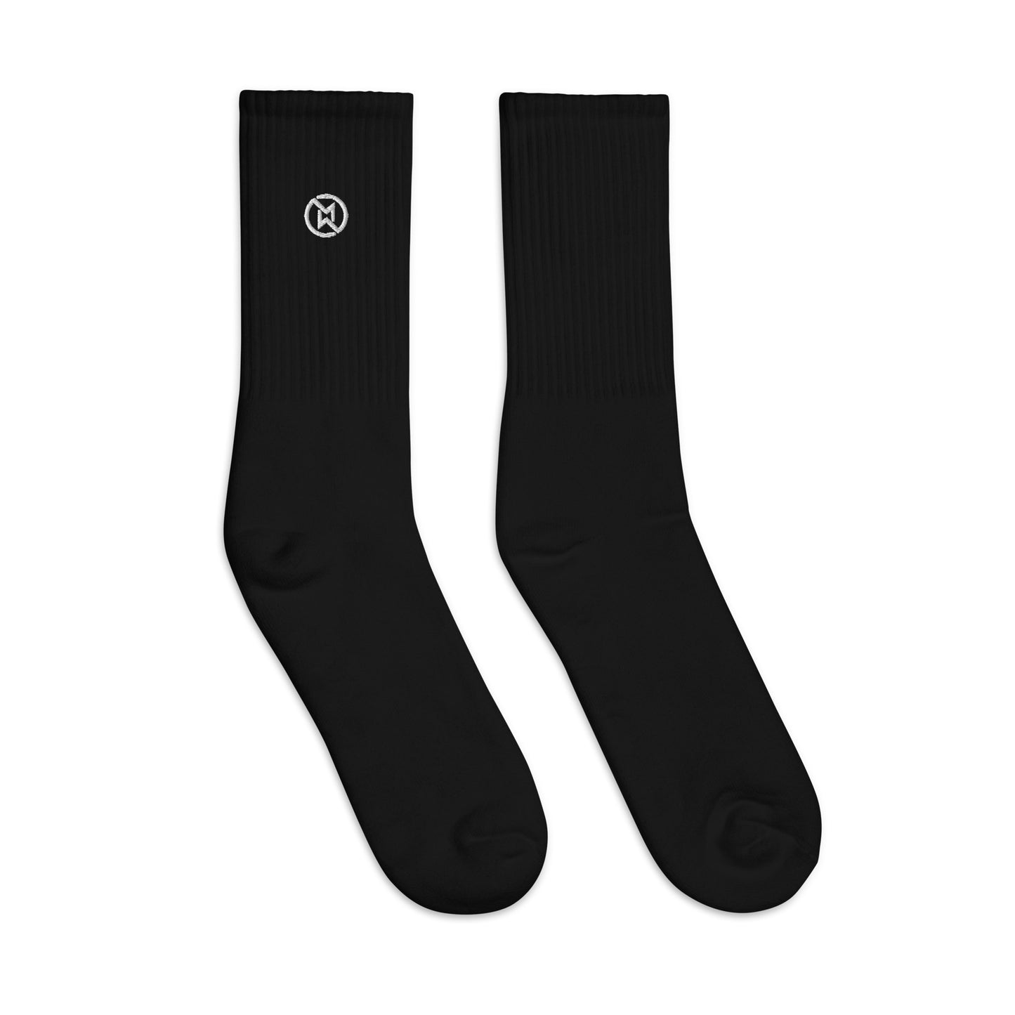 Modwella Symbol Black Embroidered socks