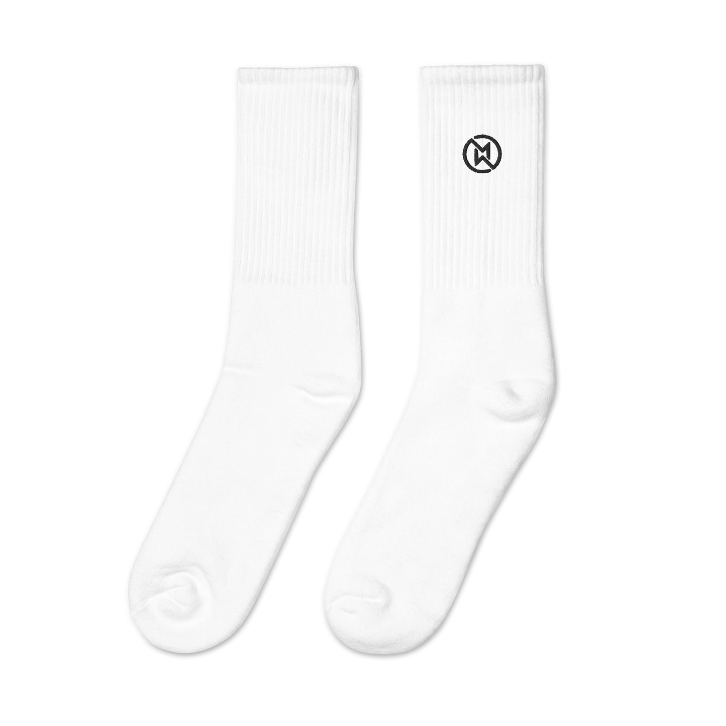 Modwella Symbol White Embroidered socks