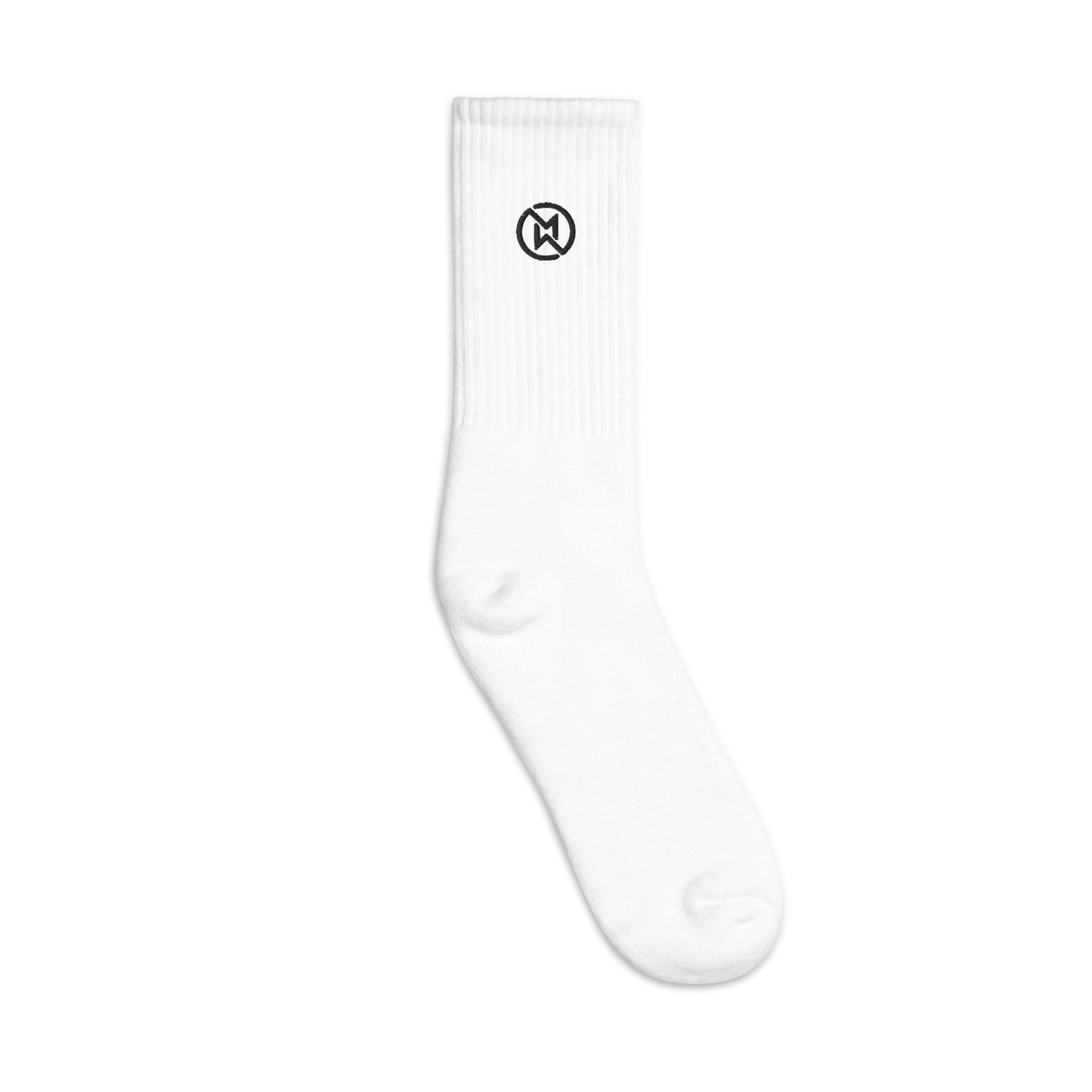 Modwella Symbol White Embroidered socks