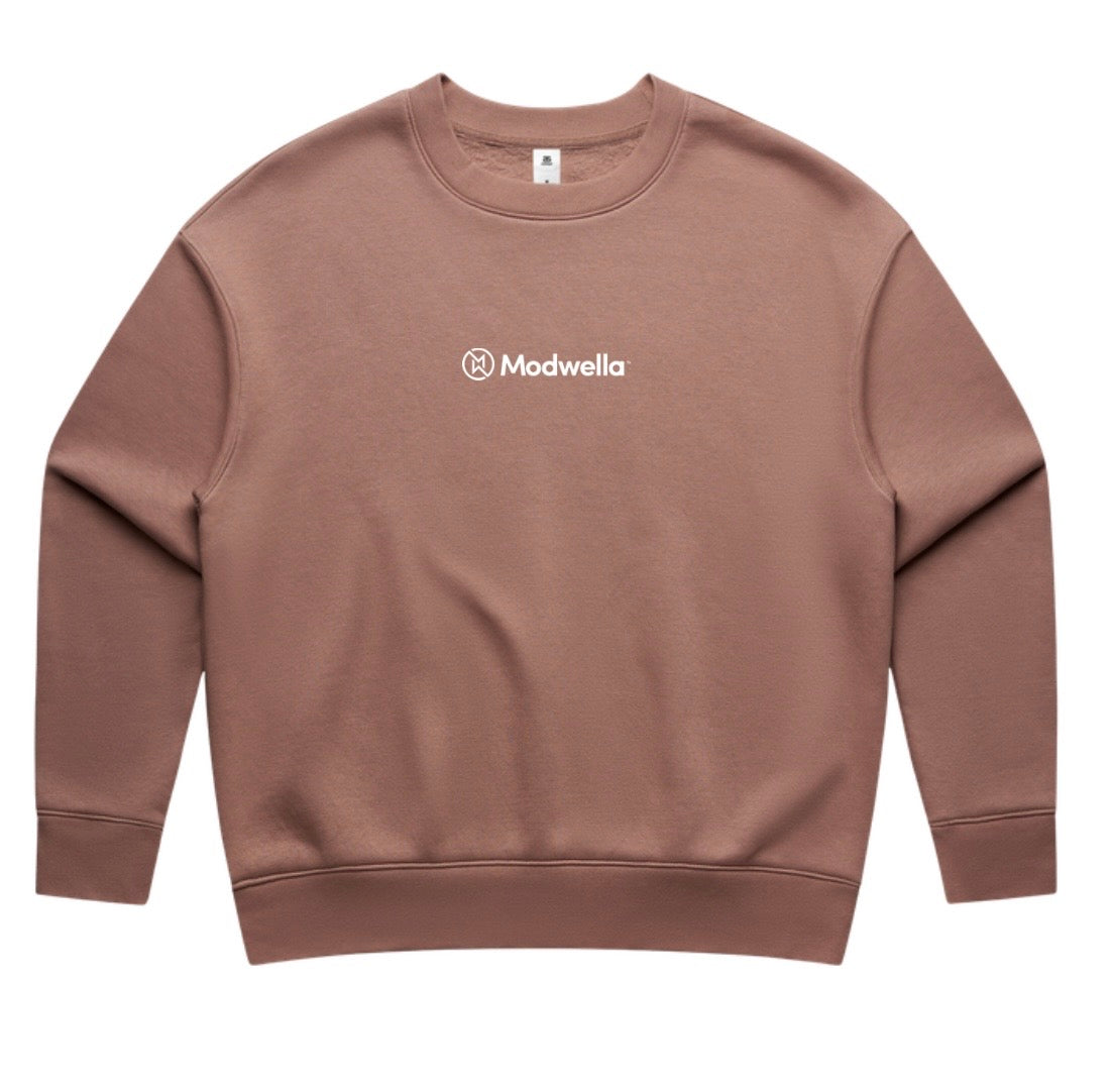 Women's Relax Crew Sweatshirt- Hazy Pink