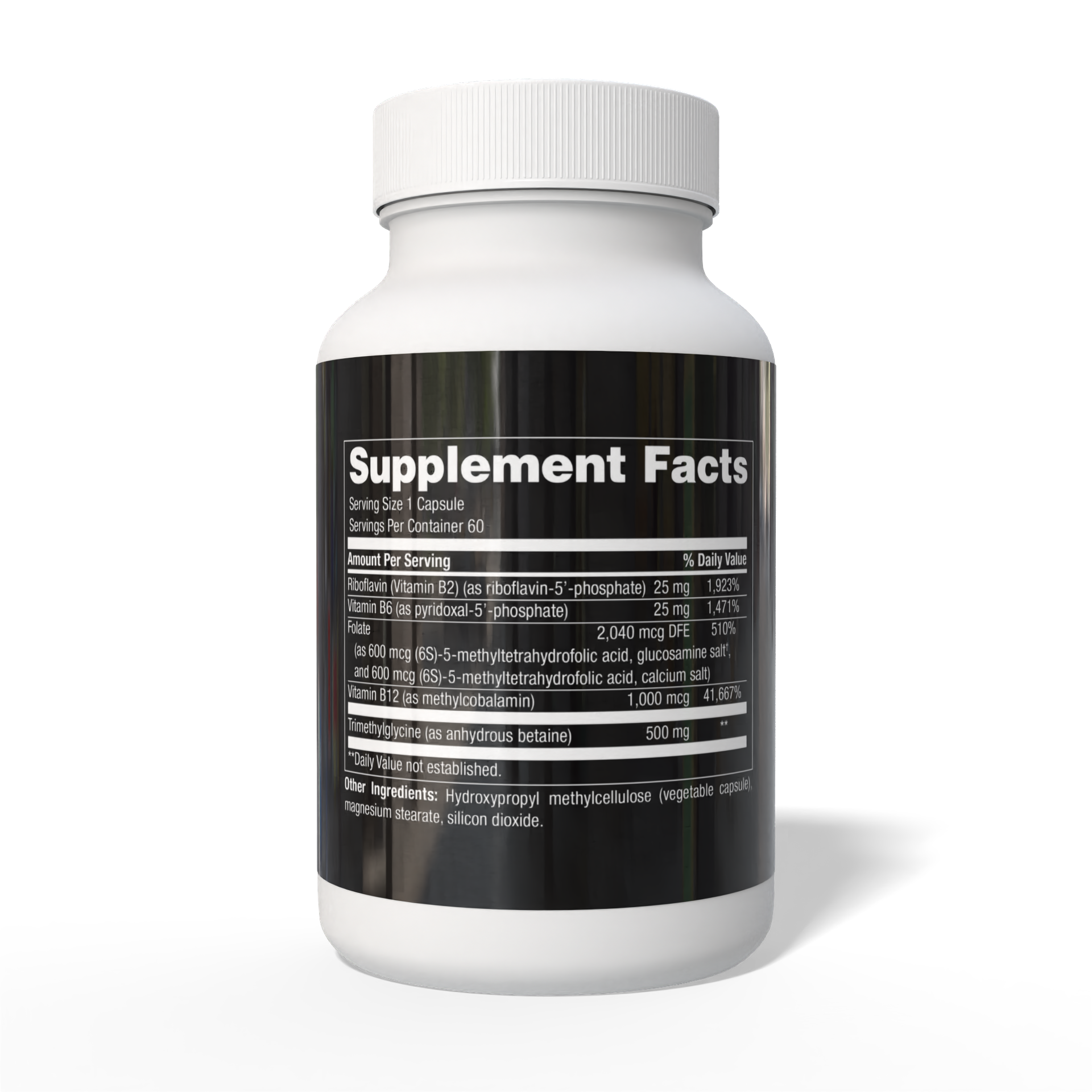 Modwella Methyl-B Supplement Facts Bottle