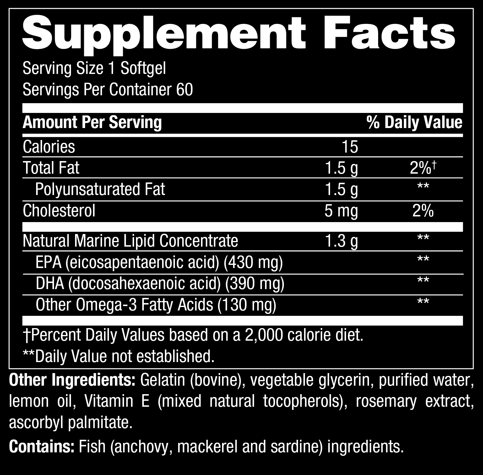 Modwella Omega Supplement Facts