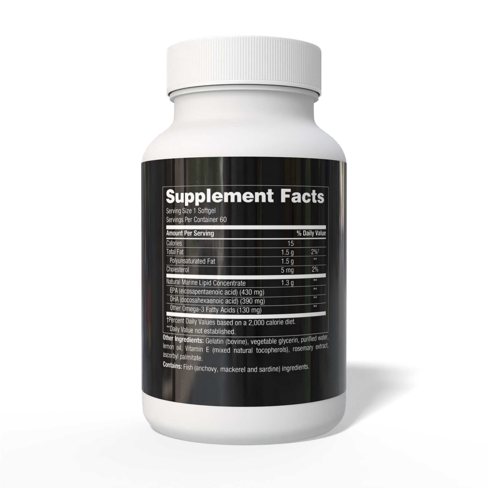 Modwella Omega Supplement Facts Bottle