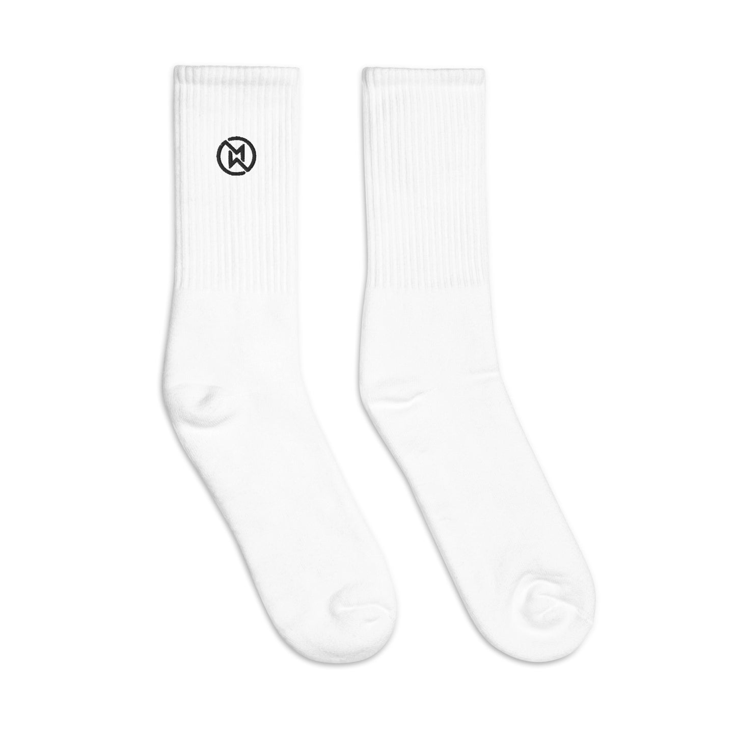 Modwella Symbol White Embroidered socks